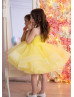 One Shoulder Yellow Tulle Gorgeous Flower Girl Dress One Shoulder Yellow Tulle Gorgeous Flower Girl Dress